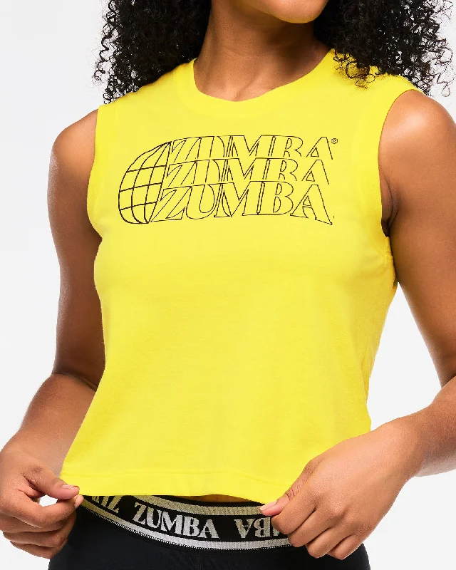 Zumba Haus Crew Neck Tank charcoal tank top