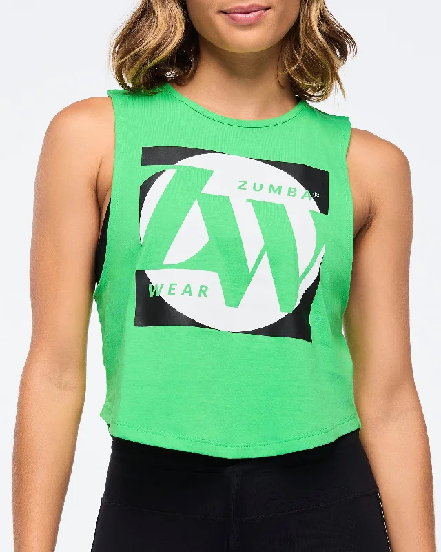 Zumba Haus Crop Muscle Tank lace tank top