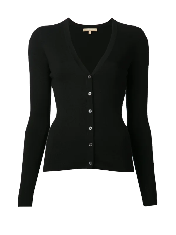 Super Cashmere V-Neck Cardigan Embroidered Appliqued Beaded