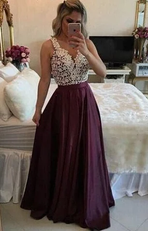 Long Prom Dresses, V-neck Party Dresses Lace, A-line Formal Evening Dresses Satin with Appliques cg3410 Peplum Ruffle Cocktail Long Prom Dresses, V-neck Party Dresses Lace, A-line Formal Evening Dresses Satin with Appliques cg3410 Peplum Ruffle Cocktail