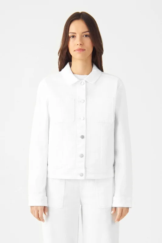 Callisto Denim Jacket White Denim Fleece Jacket Down Jacket Parka