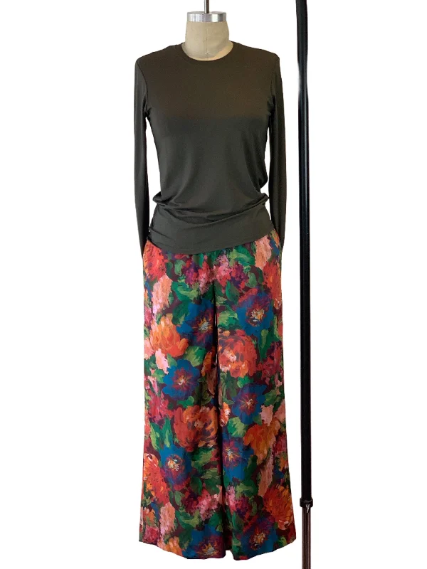 Artist's Bouquet Liberty Tana Lawn Pull On Palazzo Pant Classic Straight-Leg Pants