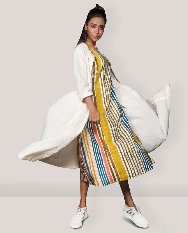 PLEATED JACKET DRESS Striped Jacket Polka Dot Jacket Floral Jacket