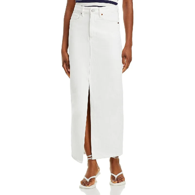 [BLANKNYC] Womens Pocket Denim Maxi Skirt leather skirt refined
