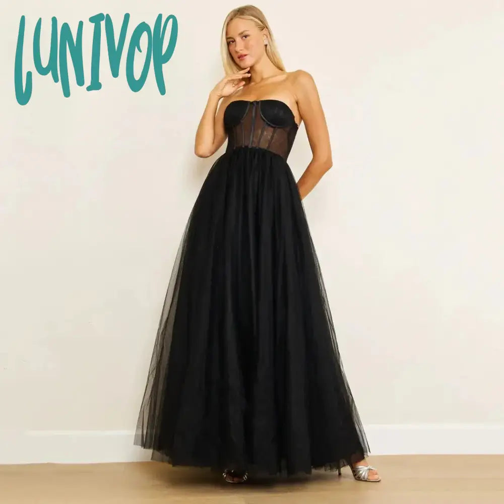 Lunivop Sweetheart Prom Dresses Sleeveless Tulle A Line Evening Gowns Party Dress Special Occasion Custom robes de soirée Turtleneck Neckline Stylish Lunivop Sweetheart Prom Dresses Sleeveless Tulle A Line Evening Gowns Party Dress Special Occasion Custom robes de soirée Turtleneck Neckline Stylish