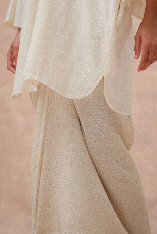 The Signature Knot Skirt in Travertine chiffon skirt lightweight