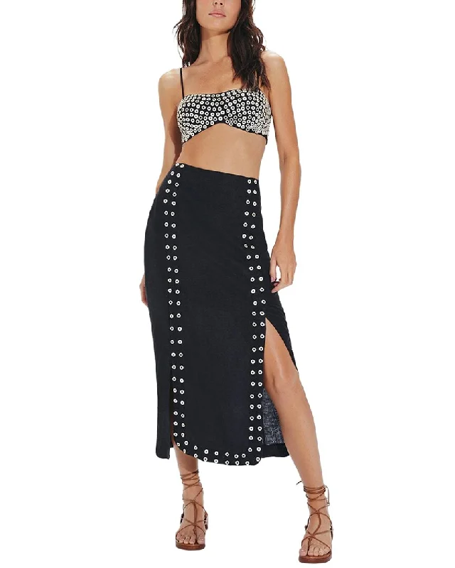 ViX Lana Detail Midi Skirt low waist skirt