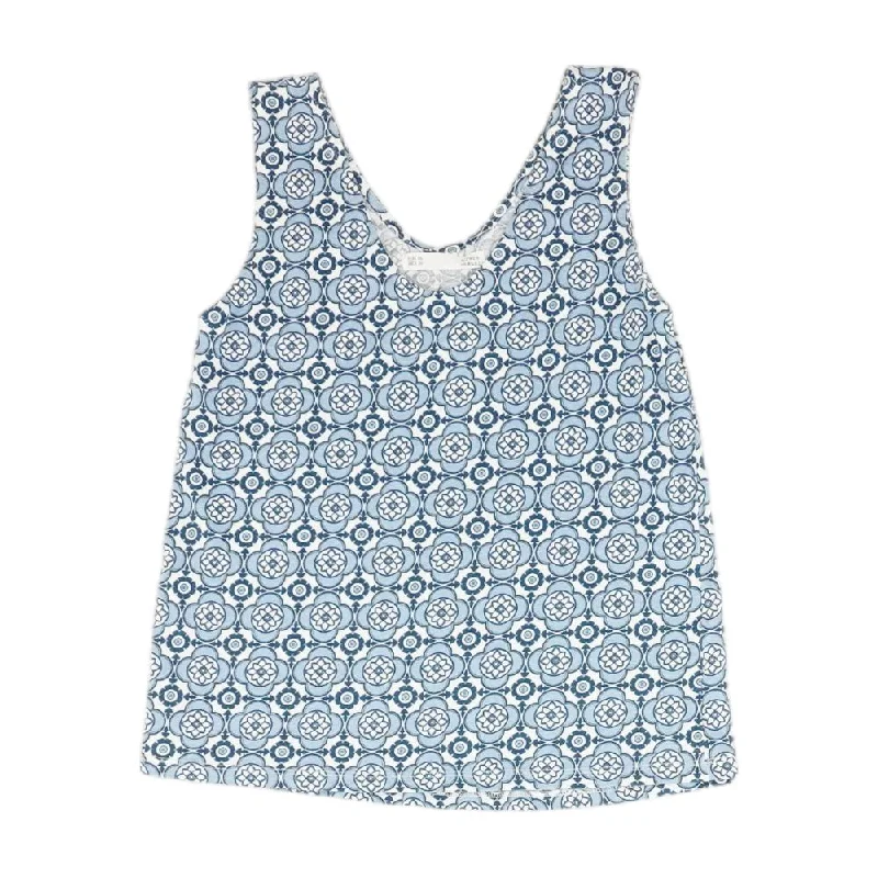 Blue Geometric Tank basic tank top