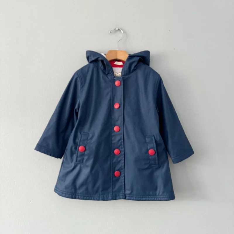 Hatley / Navy x red rain jacket / 3Y Rayon Jacket Velvet Jacket Corduroy Jacket