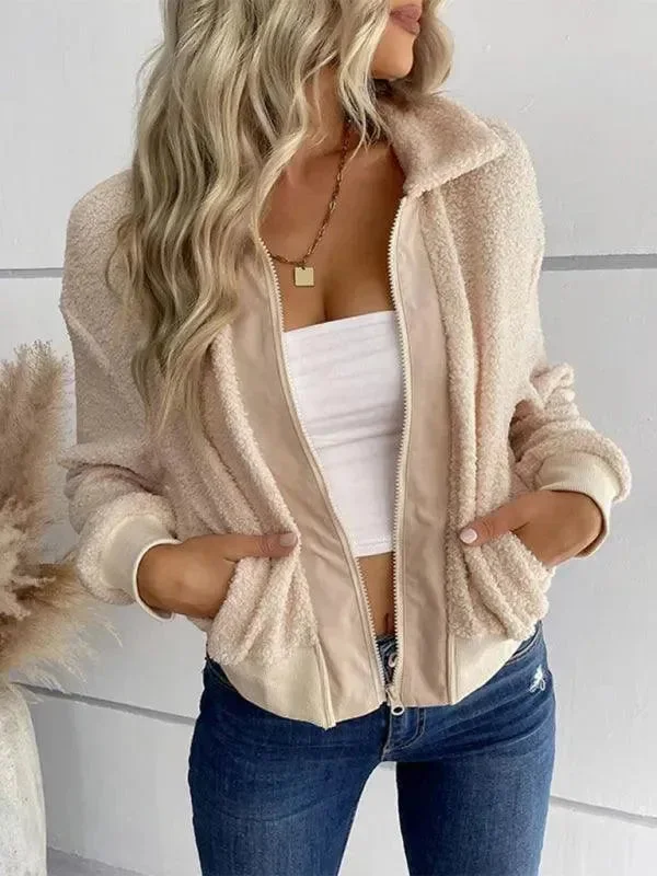 Casual Slim Fit Zip Women's Winter Jacket One-Shoulder Jacket Off-the-Shoulder Jacket Asymmetrical Jacket Casual Slim Fit Zip Women's Winter Jacket One-Shoulder Jacket Off-the-Shoulder Jacket Asymmetrical Jacket