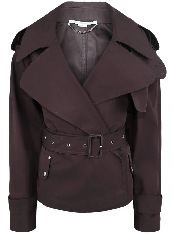 Women's Short Trench Jacket In Chocolate Herringbone Jacket Checkered Jacket Solid Jacket Women's Short Trench Jacket In Chocolate Herringbone Jacket Checkered Jacket Solid Jacket