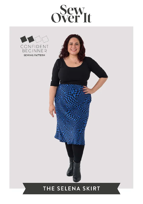 Selena Skirt PDF Sewing Pattern leather skirt sleek