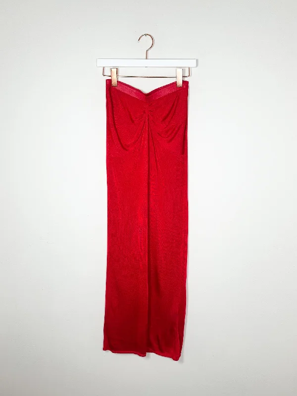 Auteur - Quinn Skirt - Red seamless skirt comfort