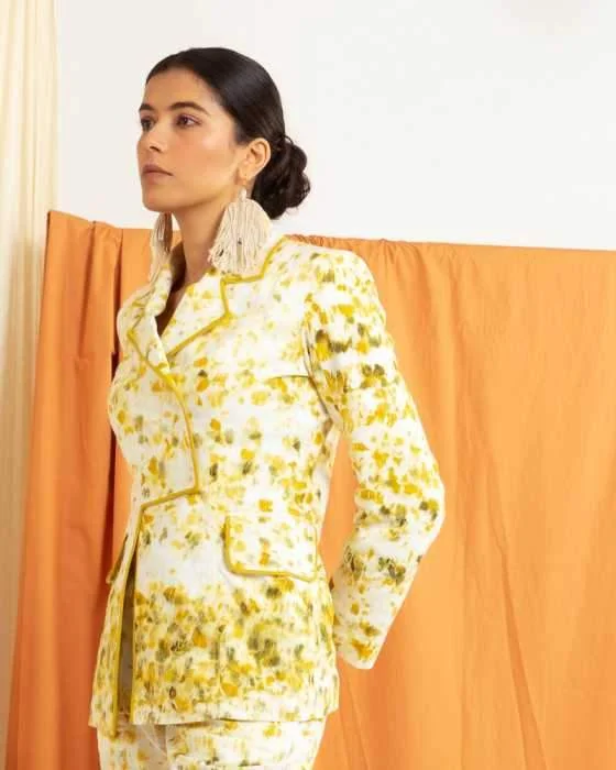 Flower Power Print and Play Pant Suit Chic Checkered Pants