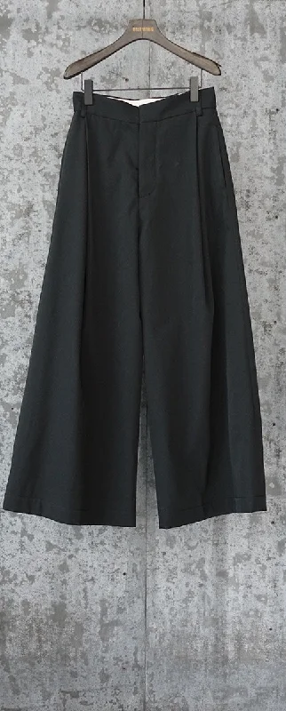 UMA WANG Pudding Pants (Black) Formal Linen Trousers