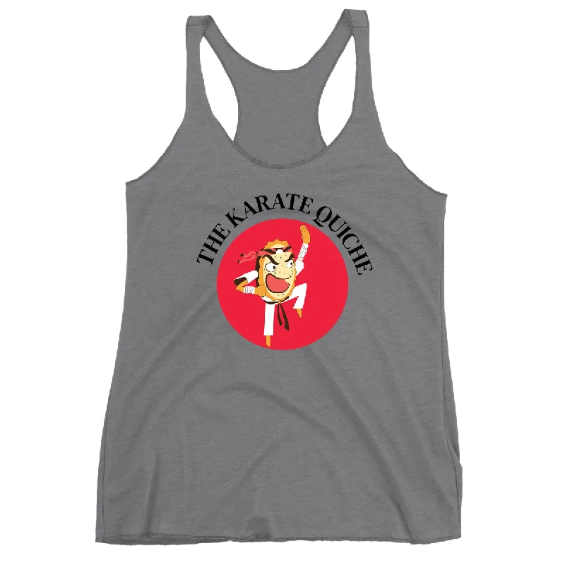 Movie The Food™ "The Karate Quiche" Women's Racerback Tank Top lace tank top