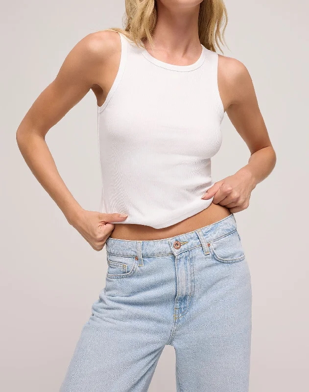 Hadley Tank | White playful tank top