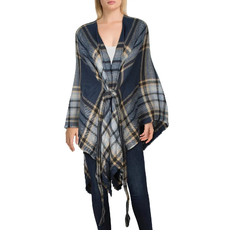 Modena Womens Knit Open Front Cardigan Sweater Crew Neck V-Neck Turtle Neck