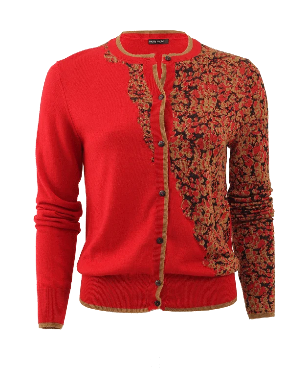 Floral Cardigan Embroidered Appliqued Beaded