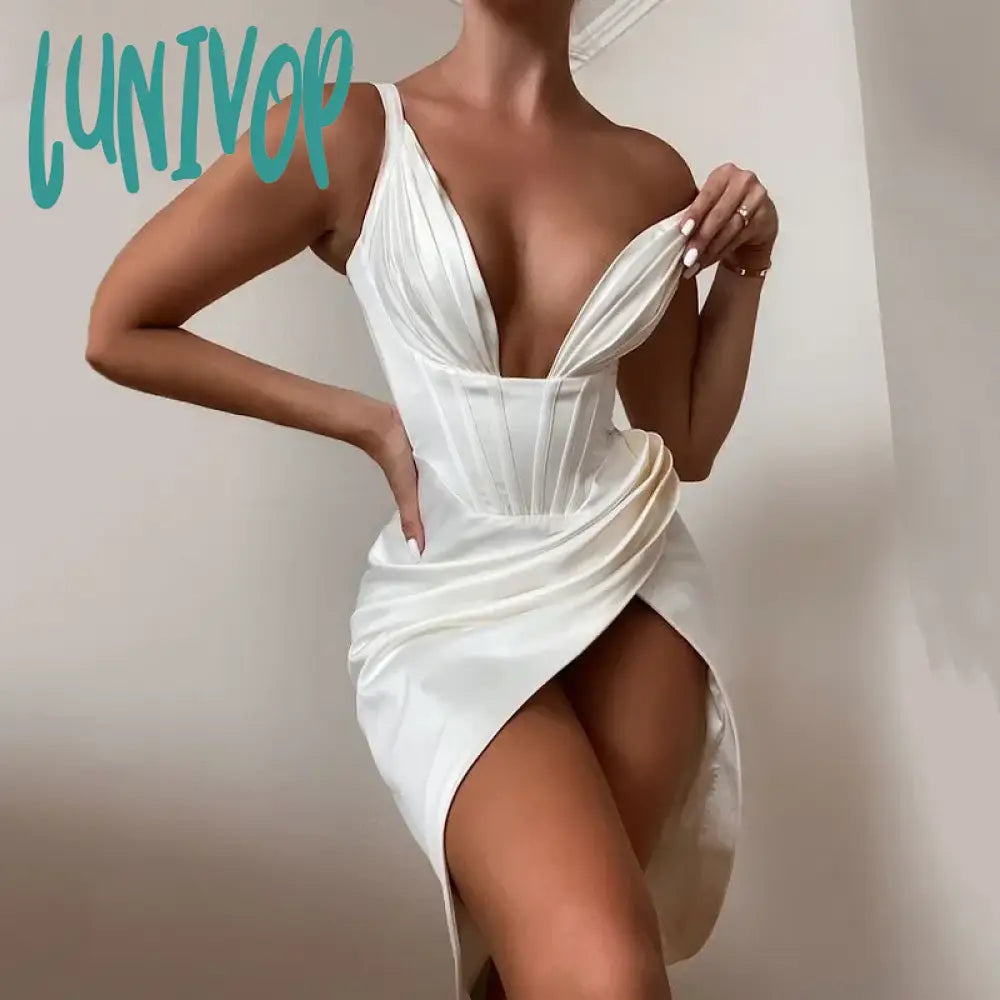 White fishbone dress