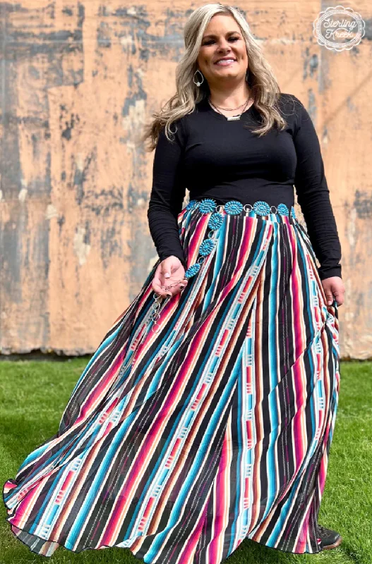 Serape Kreek Maxi Skirt slim fit skirt