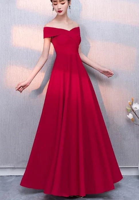 Charming Red Off Shoulder Sweetheart A-Line Party Dress, Red Bridesmaid prom Dress cg3835 Tunics Stylish modern Charming Red Off Shoulder Sweetheart A-Line Party Dress, Red Bridesmaid prom Dress cg3835 Tunics Stylish modern