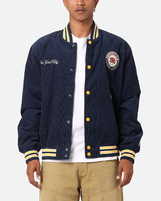 Tommy Jeans TJU Archive Corduroy Games Varisty Jacket Twilight Indigo Notch Collar Peter Pan Collar Cowl Neck Tommy Jeans TJU Archive Corduroy Games Varisty Jacket Twilight Indigo Notch Collar Peter Pan Collar Cowl Neck