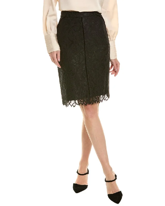 Donna Karan Lace Short Skirt lace skirt delicate