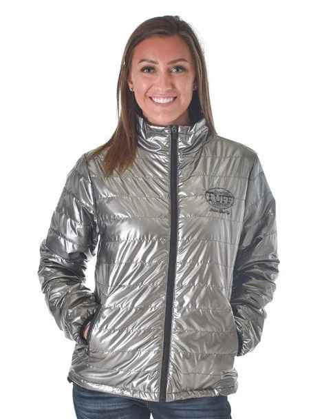 Cowgirl Tuff Womens Horizontal Midweight Silver 100% Polyester Softshell Jacket Faux Fur Fabric Real Fur Fabric Shearling Fabric Cowgirl Tuff Womens Horizontal Midweight Silver 100% Polyester Softshell Jacket Faux Fur Fabric Real Fur Fabric Shearling Fabric