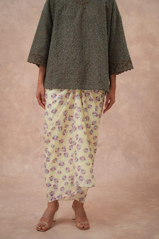 The Signature Knot Skirt in Buttercream wool skirt sturdy