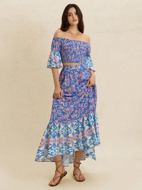 ALEX Maxi Skirt & Top Set lace skirt intricate