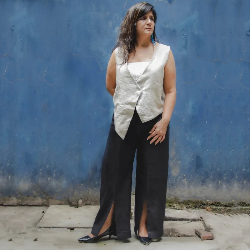 Hemp Pants With Slits Comfortable Jogger Trousers