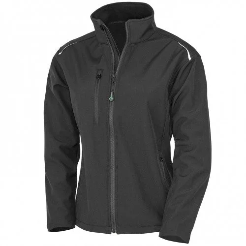 Result Genuine Recycled Womens/Ladies Recycled 3 Layer Soft Shell Jacket Knit Fabric Woven Fabric Fleece Fabric Result Genuine Recycled Womens/Ladies Recycled 3 Layer Soft Shell Jacket Knit Fabric Woven Fabric Fleece Fabric