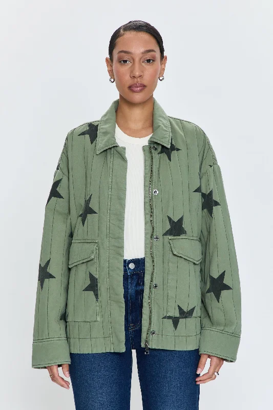 PISTOLA Cecile Jacket A-Line Jacket Boat Neck Shawl Collar