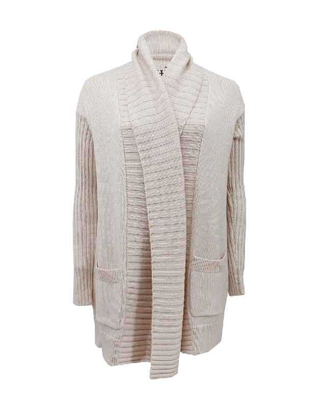 Long Shawl Collar Cardigan Zippered Buttoned Snapped