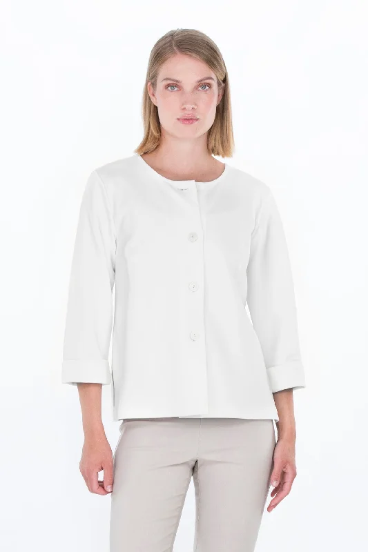 Serata Knit Jacket White Elasticated Jacket Padded Jacket Insulated Jacket