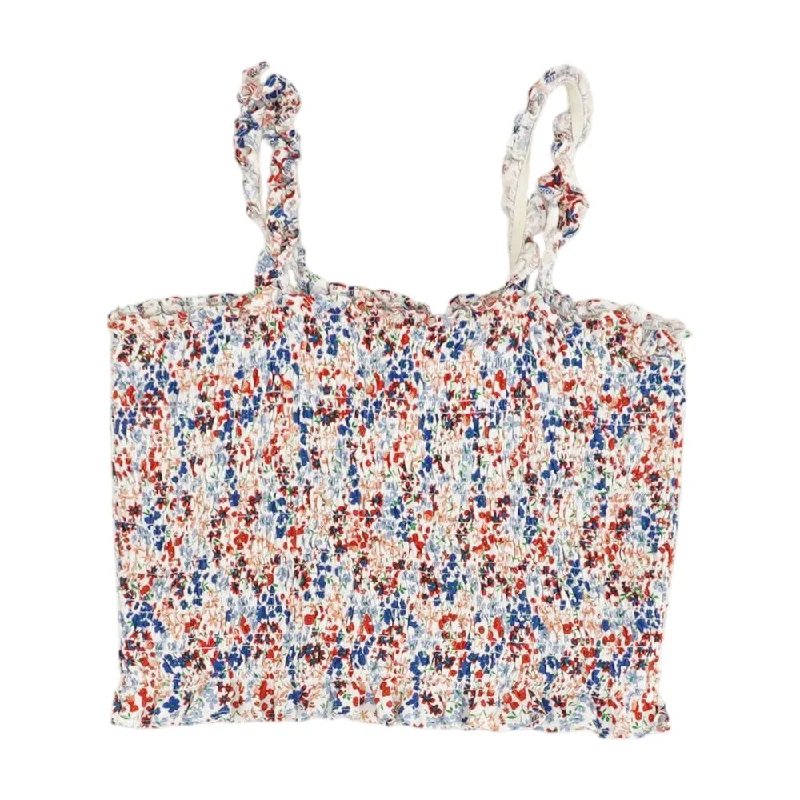 Multi Floral Tank turquoise tank top