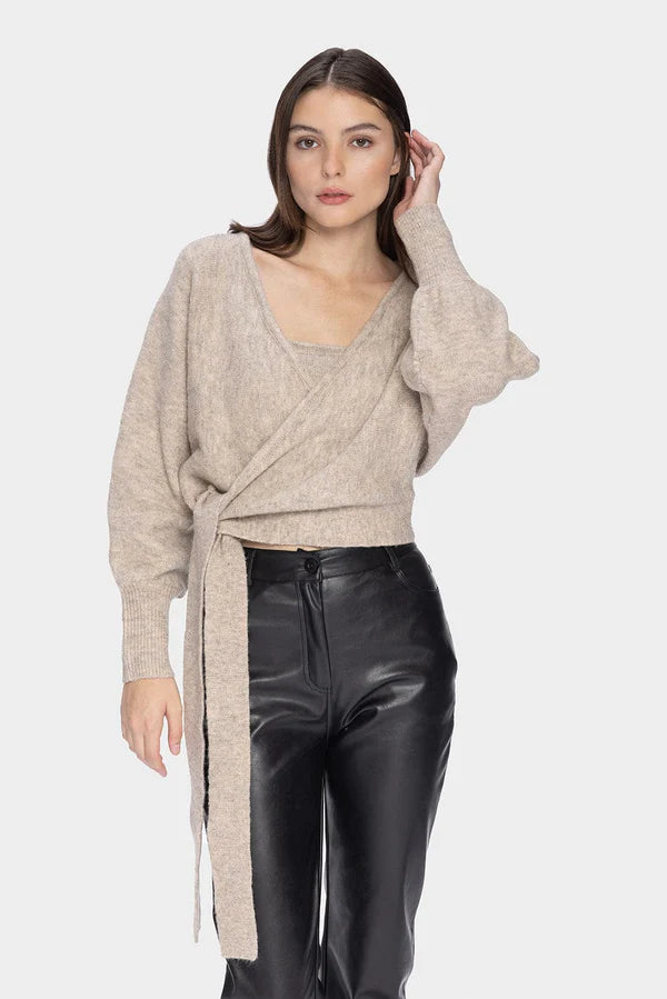 Criss Cross Cardigan - Caramel Wool Cardigan Cotton Cardigan Cashmere Cardigan