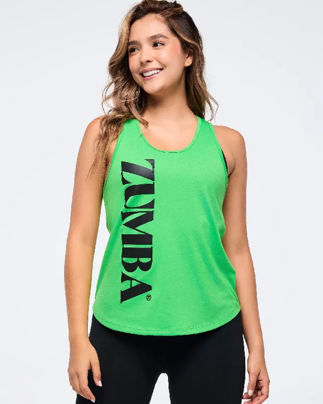 Zumba Haus Loose Racerback Tank long tank top