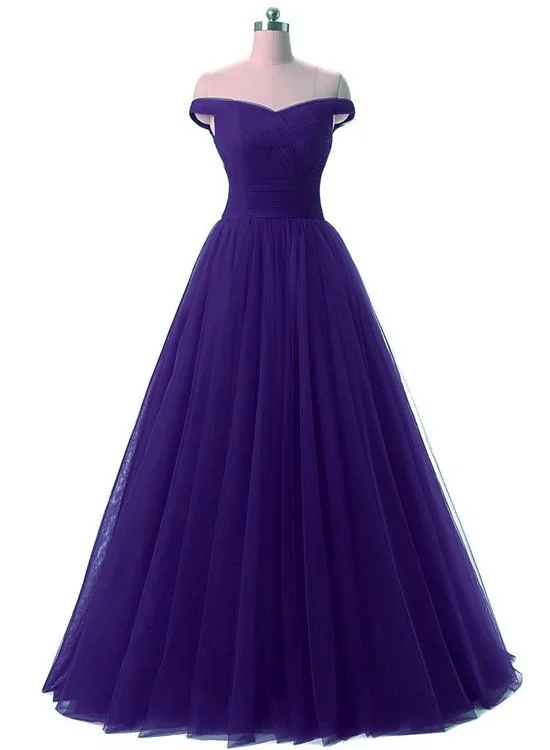 Beautiful Tulle Off Shoulder Party Dress, Lace-Up Long Junior Prom Dress cg3165 Tunics Long Elegant Beautiful Tulle Off Shoulder Party Dress, Lace-Up Long Junior Prom Dress cg3165 Tunics Long Elegant