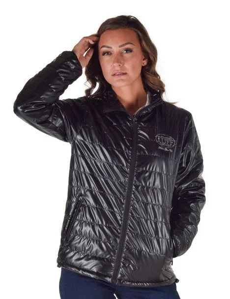 Cowgirl Tuff Womens Horizontal Midweight Black 100% Polyester Softshell Jacket Denim Fabric Leather Fabric Suede Fabric Cowgirl Tuff Womens Horizontal Midweight Black 100% Polyester Softshell Jacket Denim Fabric Leather Fabric Suede Fabric