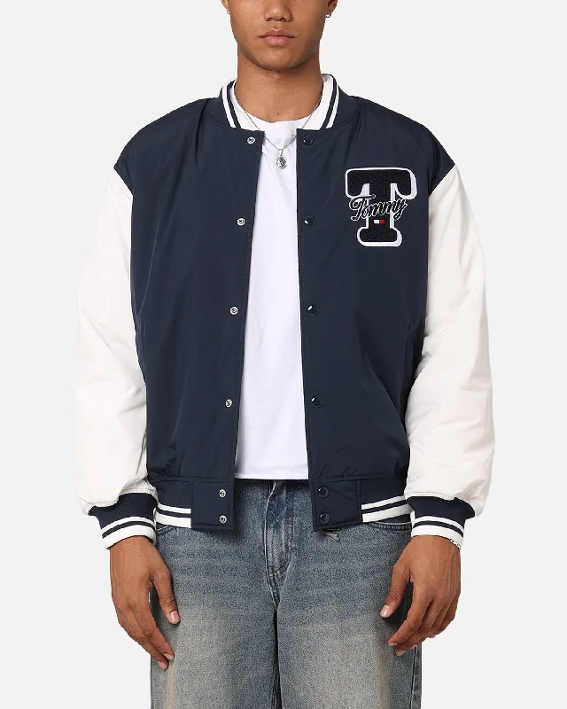 Tommy Jeans TJM Colourblock Varsity Jacket Dark Night Navy Wool Jacket Cashmere Jacket Tweed Jacket Tommy Jeans TJM Colourblock Varsity Jacket Dark Night Navy Wool Jacket Cashmere Jacket Tweed Jacket