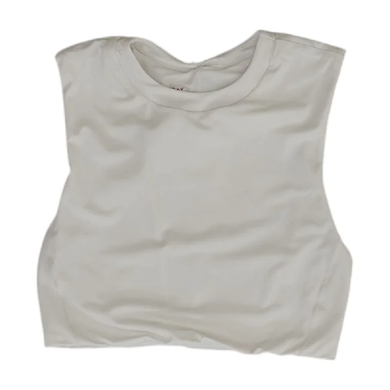 White Solid Active Tank strappy tank top