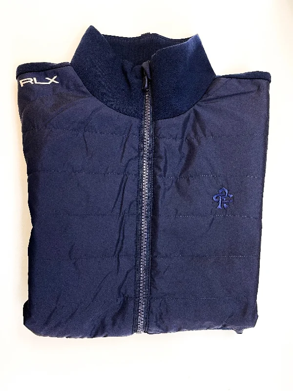 RLX Women's Navy Jacket - 75002 Belted Jacket Elasticated Jacket Padded Jacket