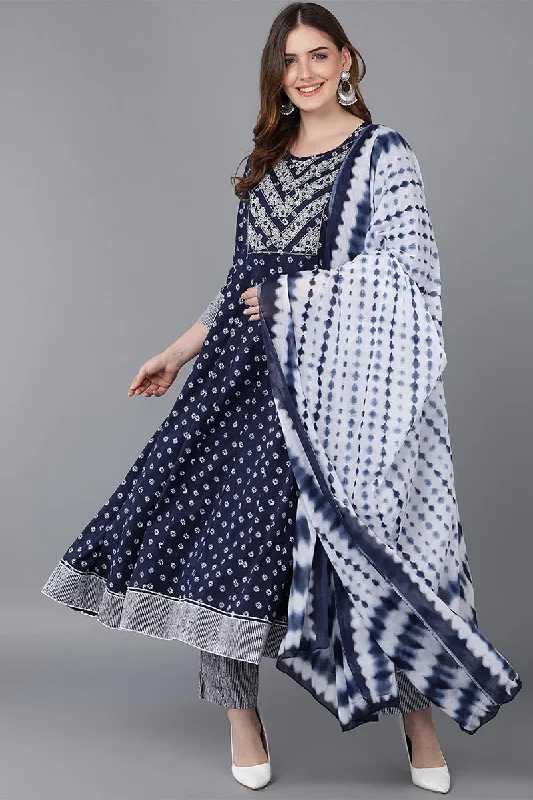 Women's Cotton Embroidered Printed Kurta Pant With Dupatta - Ahika Comfortable Jogger Trousers Women's Cotton Embroidered Printed Kurta Pant With Dupatta - Ahika Comfortable Jogger Trousers