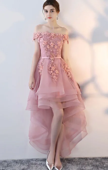 PINK TULLE LACE OFF SHOULDER SHORT PROM DRESS PINK PARTY DRESS cg4933 Tunics Business professional PINK TULLE LACE OFF SHOULDER SHORT PROM DRESS PINK PARTY DRESS cg4933 Tunics Business professional