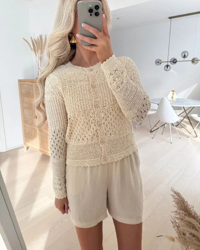 Vero Moda cardigan dania ls o-neck short birch Chenille Fabric Brocade Fabric Lace Fabric Vero Moda cardigan dania ls o-neck short birch Chenille Fabric Brocade Fabric Lace Fabric