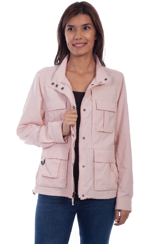 Scully Womens Rose Nylon Multi-Pocket Jacket Knit Jacket Woven Jacket Fleece Jacket