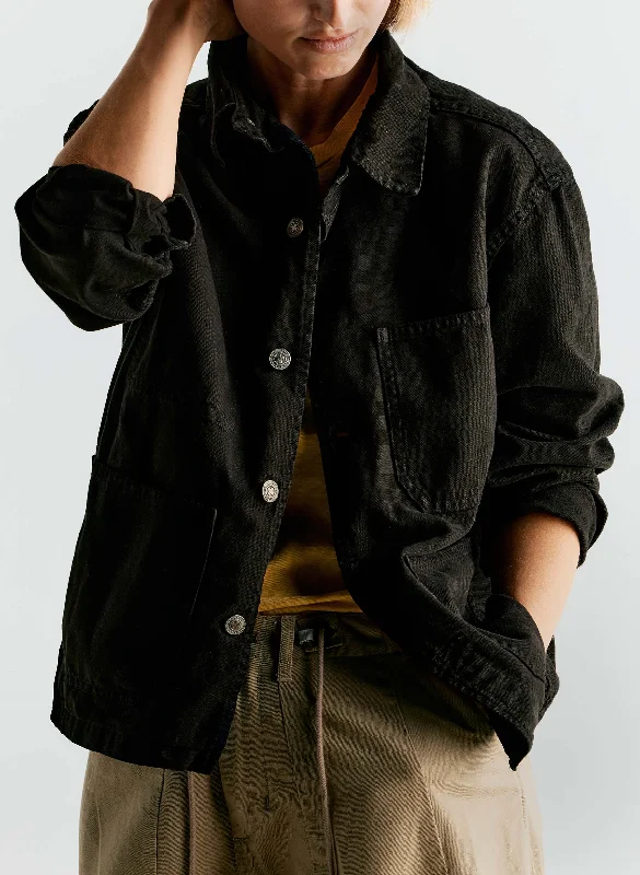 jack jacket in overdyed slate Faux Fur Fabric Real Fur Fabric Shearling Fabric