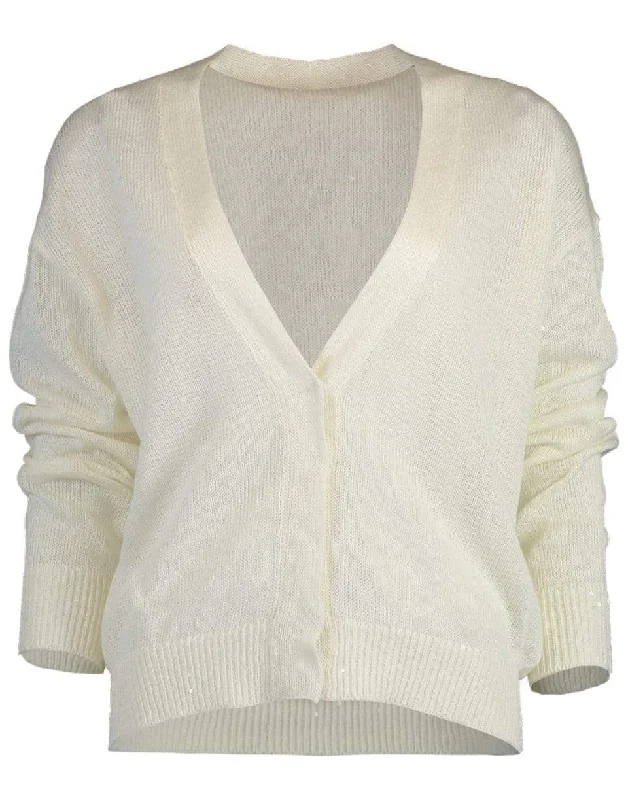 Paillette V-Neck Cardigan Soft Cozy Warm